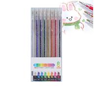 Genérico Stylos à encre gel scintillants, stylos à encre g el paille pour colorier - S ntillant de co rni r s de papeterie, stylo de couleur pour l'écritu