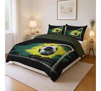 Genérico Suave al Tacto Confort Multicolor Parure de Lit Grafiti Abstracto Fútbol Fácil de Mantener Microfibra para Niños y Adultos Duvet Cover 240 x 220 cm