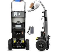 Genérico Subida De Escaleras EléCtrica Carretilla De Mano De Carga De 400kg Carretilla MóVil para Subir Escaleras De Servicio Pesado con Li-BateríA para Distribución LogíStica Almacén,C