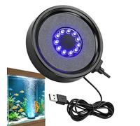 Genérico Submersible LED Aquarium Bubble Light & USB Powered Oxygenator - Multi-Color Underwater Lamp | Decorative Landscape Lighting for Ponds & Fish Tanks, High-Efficiency Air Stone Bubble Disk