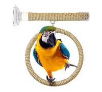 Genérico Suction Cup Bird Perch - Window Car Birds Stand with Rope Swing | Bird Perches | Portable Parrots Toy For African Grey Macaw Cockatiel Parakeet Finches Lovebirds