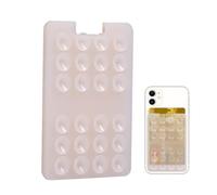 Genérico Suction Cup Card Holder For Phone - Adhesive Cellphone Card Mount | Powerful Adsorption Phone Holding Supplies For Wall, Shower, Mirror, and Window, Suction Cup Silicone Cards Sleeve