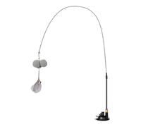Genérico Suction Cup Cat Toy | Fishing Pole Teaser - Interactive Cat Toy with Suction Cup - for Home Living Room Apartment Corner Play Area Alone Time