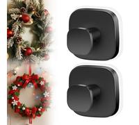 Genérico Suction Cup Hooks, 2025 New Model No-Drill Suction Cup Hooks, Wreath Hangers for Front Doors, Metal Towel Hooks for Window, Door, Bathroom Mirrors for Daily Use(Black,2PCS)