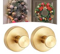 Genérico Suction Cup Hooks for Door Wreaths, 2025 Upgraded No Drill Stainless Steel Suction Cup Hooks,for Wooden Front Door, Shower Wall, Bathroom, Mirror (2pcs-a)