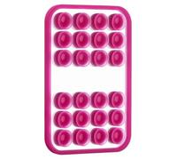 Genérico Suction Cup Mirror Phone Holder | Silicone + Mirror, Clear/Black/White | Adhesive Square Mount For Ḿirror | Stick Phone To M̀irror For Hands-Free Viewing