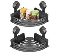 Genérico Suction Cup Shower Shelf - No Drilling Wall Rack for Bathroom | Heavy-Duty Vacuum Mount with Drainage Slits & Removable Basket for Shampoo, Conditioner, Toiletry and Soap Storage