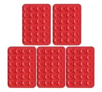 Genérico Suction Phone Case Mount, 5-Piece Silicone Phone Holder Set with Non-Slip Grip and Magnetic Backing, Adhesive Mount Accessory for Selfies Desk Video Recording Travel, 8.1x5.5cm