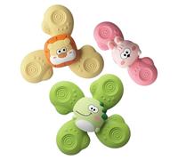 Genérico Suction Spinners - 3pcs ABS | Cartoon Fidget spiner | Rotating Fidget Toys | Bath & High Chair Spinner Toy | Sensory Stimulation Toy For Travel Home Play Use