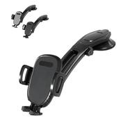 Genérico Suction Type Downward Bending Phone Mount, Car Suction Cup Phone Holder, 360 Degree Mount Holder Stand with One Button Release Clamp, Car Accessories (Black,1pcs)
