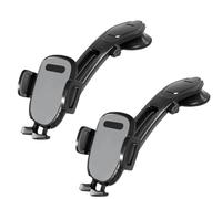 Genérico Suction Type Downward Bending Phone Mount, Car Suction Cup Phone Holder, 360 Degree Mount Holder Stand with One Button Release Clamp, Car Accessories (Gray,2pcs)