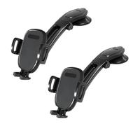 Genérico Suction Type Downward Bending Phone Mount, Car Suction Cup Phone Holder, 360 Degree Mount Holder Stand with One Button Release Clamp, Car Accessories (Black,2pcs)