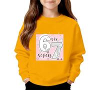 Genérico Sudadera 67 NiñO,CháNdal Polar para NiñOs Y NiñAs Sudadera con Capucha CáLida De 67 Conjunto Informal para NiñOs Bonitos Conjuntos Estampados De 6 7