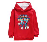 Genérico Sudadera 67 Six Seven Niña Niño, Meme Divertido Italiano Brainrot Sudadera con Capucha, Estilo Hip Hop Streetwear Y2K, Sudadera Gaming para Niños y Adolescentes