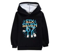 Genérico Sudadera 67 Six Seven Niña Niño, Meme Divertido Italiano Brainrot Sudadera con Capucha, Estilo Hip Hop Streetwear Y2K, Sudadera Gaming para Niños y Adolescentes