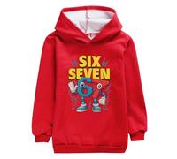 Genérico Sudadera 67 Six Seven Niño Niña, Meme Divertido Italiano Brainrot Sudadera con Capucha, Estilo Hip Hop Streetwear Y2K, Sudadera Gaming para Niños y Adolescentes