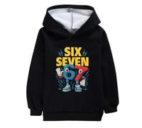 Genérico Sudadera 67 Six Seven Niño Niña, Meme Divertido Italiano Brainrot Sudadera con Capucha, Estilo Hip Hop Streetwear Y2K, Sudadera Gaming para Niños y Adolescentes