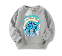 Genérico Sudadera 67 Six Seven para Niño y Niña, Meme Divertido Italiano Brainrot Sudadera sin Capucha, Estilo Hip Hop Streetwear Y2K, Sudadera Gaming para Niños y Adolescentes