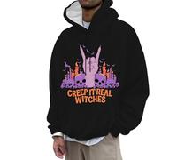 Genérico Sudadera Capucha Hombre Baseball -Hombres Mujeres Halloween Moda Casual Parte ImpresióN 3D Manga Larga CordóN con Capucha SuéTer Tops Cactus Sudadera