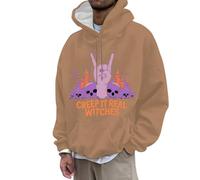 Genérico Sudadera Capucha Hombre Baseball -Hombres Mujeres Halloween Moda Casual Parte ImpresióN 3D Manga Larga CordóN con Capucha SuéTer Tops Cactus Sudadera