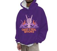 Genérico Sudadera Capucha Hombre Baseball -Hombres Mujeres Halloween Moda Casual Parte ImpresióN 3D Manga Larga CordóN con Capucha SuéTer Tops Cactus Sudadera