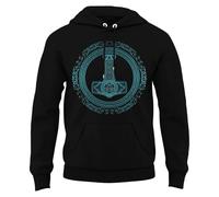 Genérico Sudadera con Capucha de mitología nórdica con gráficos de Dioses nórdicos para Ropa Informal (Black, 3XL)