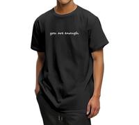 Genérico Sudadera con Capucha Hombre El Mundo Mejor Eres Suficiente Diseño Inspirador The Hop E (Black, XXXL)