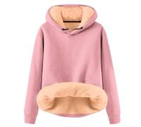 Genérico Sudadera con Capucha Infantil Abrigada Tejido Polar Corderito Casual Niñas Juego Exterior Invierno (RD1, 6-7 Years)