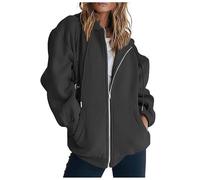Genérico Sudadera con Capucha Mujer Chaqueta Chándal con Cremallera Capucha Sweatshirt Manga Larga Casual Abrigo Deporte para Invierno Otoño Abrigo Color Sólido Ocio Chándal