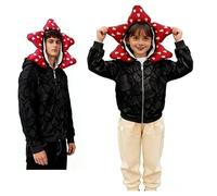 Genérico Sudadera con Capucha Mujeres S-tranger Demogorgon Ropa callejera Flor caníbal Monstruo Sudaderas Hombres Vintage Rock Harajuku (FR/ES, Números, 30, Regular, Regular, L (Adult), Gris Oscuro)