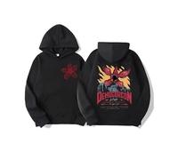 Genérico Sudadera con Capucha Mujeres S-tranger Demogorgon Ropa callejera Flor caníbal Monstruo Sudaderas Hombres Sudaderas Vintage Rock Harajuku (FR/ES, Números, 30, Regular, Regular, 2XL, Negro)