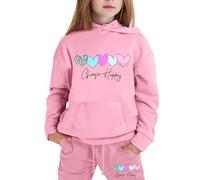 Genérico Sudadera con Capucha Niño Casual Manga Larga Letra Impreso Ligero Jersey Top Pantalones Largos Ropa Corsage(10-11 Years)