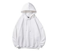 Generico - Sudadera con capucha para hombre casual oversize cómoda con bolsillos ligera de un solo color suave sudadera amplia Y2k de manga larga sudadera callejera jogging con firma deportiva, Color