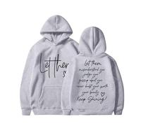 Genérico Sudadera con Capucha para Mujer Ligera y Holgada, con Texto en inglés Let Them Misunderstand You, Estilo Casual Divertido e Inspirador, Sudadera cómoda con Bolsillo para otoño Invierno