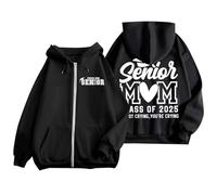 Genérico Sudadera con Capucha para Mujer - SeñOras Senior Mamá 2025 Camisa 2025 GraduacióN Clase Sudadera Camiseta Alfabeto ImpresióN Manga Larga Sudadera