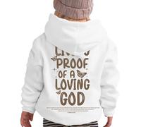 Genérico Sudadera con Capucha para Niñas Abrigo Invierno Ropa Casual Diaria Estampado Lettering Jovenes Infantil Actividades Exteriores Confort Tejido Calidad (White, 11-12 Years)