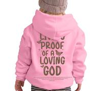 Genérico Sudadera con Capucha para Niñas Abrigo Invierno Ropa Casual Diaria Estampado Lettering Jovenes Infantil Actividades Exteriores Confort Tejido Calidad (3-4 Years)