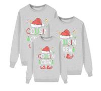 Genérico Sudadera de Felpa Familiar con Temática Navideña para Padres e Hijos de Manga Larga y Cuello Redondo para Mujer Hombre y Niño Disponible en Talla Grande01