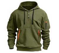 Generico Sudadera de hombre con Capucha Cremallera Color sólido Casual Suave Hoodie con Bolsillos Invierno Cómodo Oversize Jersey Otoño Y2k Manga Larga Chaqueta Firmate Streetwear Deportivo Sudadera