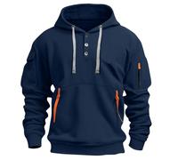 Generico Sudadera de hombre con Capucha Cremallera Color sólido Casual Suave Hoodie con Bolsillos Invierno Cómodo Oversize Jersey Otoño Y2k Manga Larga Chaqueta Firmate Streetwear Deportivo Sudadera