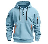 Generico Sudadera de hombre con Capucha Cremallera Color sólido Casual Suave Hoodie con Bolsillos Invierno Cómodo Oversize Jersey Otoño Y2k Manga Larga Chaqueta Firmate Streetwear Deportivo Sudadera