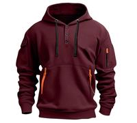 Generico Sudadera de hombre con Capucha Cremallera Color sólido Casual Suave Hoodie con Bolsillos Invierno Cómodo Oversize Jersey Otoño Y2k Manga Larga Chaqueta Firmate Streetwear Deportivo Sudadera