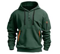 Generico Sudadera de hombre con Capucha Cremallera Color sólido Casual Suave Hoodie con Bolsillos Invierno Cómodo Oversize Jersey Otoño Y2k Manga Larga Chaqueta Firmate Streetwear Deportivo Sudadera