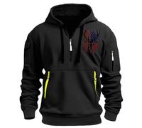 Generico Sudadera de hombre con capucha cremallera ligera suave casual jersey liso invierno cómodo Hoodie con bolsillos Y2k Streetwear holgados Sweatshirt Manga Larga Jogging Deportivo Sudadera