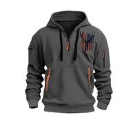 Generico Sudadera de hombre con capucha cremallera ligera suave casual jersey liso invierno cómodo Hoodie con bolsillos Y2k Streetwear holgados Sweatshirt Manga Larga Jogging Deportivo Sudadera