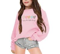 Genérico Sudadera de Manga Larga con Cuello Redondo y Estampado de Letras de otoño e Invierno para niñas (11-12 Years)