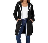 Generico Sudadera de mujer con cremallera y capucha casual - Túnica mujer manga larga top suave ligera sudaderas moda cómoda elegante de gran tamaño Hoodie térmica color sólido ropa de invierno al