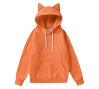 Generico Sudadera de mujer larga con capucha - Oversize Hoodie Mujer Casual Top Ligero Cómodo Lindo Túnica con Bolsillos Color Sólido Sudaderas Suave Moda Ropa de Invierno al Aire Libre Deportiva