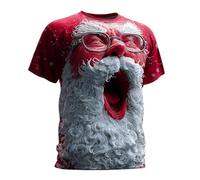 Générico Sudadera de Navidad Fea para Hombre Camiseta Ridícula de Papá Noel para Hombre Camisa con Estampado Cara de Papá Noel Camisas de Traje Básicas Otoño Invierno Jerséis Divertidos para Hombres