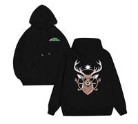 Genérico Sudadera De Navidad Hombre - Sudaderas con Capucha Suéter con Capucha para Hombre Compatible con Oktoberfest County Sweater S XXXL (Black S)